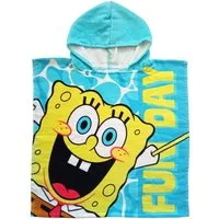 United Labels® Strandtücher Spongebob Schwammkopf Badeponcho Handtuch Badetuch mit Kapuze