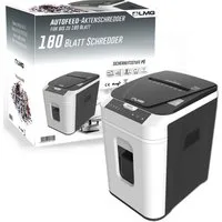 LMG Germany Aktenvernichter Autofeed Profi Shredder, 180 Blatt gleichzeitig, als P4 oder P5, Partikelschnitt Cross Cut, 32L Partikelschnitt weiß, sehr leise