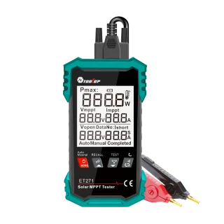 AV TOOLTOP ET270 / ET271 Solar MPPT Tester 1600W 3-90V 40A Rechargeable Lithium Battery High Precision Auto Power Off Ad