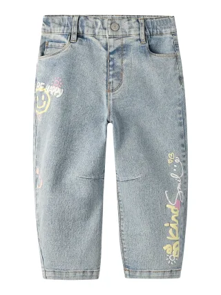 NAME IT - NMFROSE BALLOON DECOR JEANS 2734-YA D Light Blue Denim - Gr. - 104
