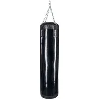 BAY-Sports Boxsack 160 cm ungefüllt Sandsack Vinyl mit Kettenaufhängung und Drehkopf, leer, ohne Füllung 160 cm x 35 cm, besonders reißfestem schweren Vinyl