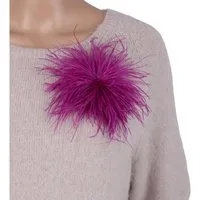 MIRROSI Brosche Edler Federbrosche, Feder-Anstecker im Boho-Vintage Stil, Ausgestattet mit Clip und Anstecknadel für sicheren Halt
