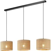 OTTO home Pendelleuchte Mikka, ohne Leuchtmittel, mit Leinenstoffschirm, Höhe 110 cm, Breite 100 cm