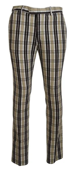 Kariert Leggings im lässigen Stil
