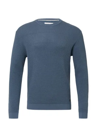 s.Oliver Red Label - Strickpullover mit Mustermix und Rundhals blau - Gr. - XXL