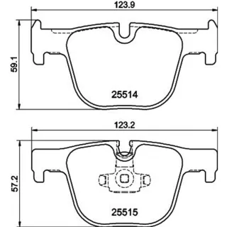 Hella Bremsbel?ge hinten BMW 3er 4er
