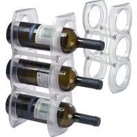 Macma Weinregal Weinregal aus Kunststoff für 3 Flaschen