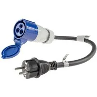 ChiliTec CHILITEC CEE-Adapter 22851, 0,35 m, CEE auf Schutzkontaktstecker CEE-Adapterkabel