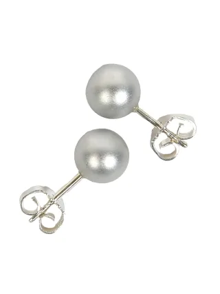 DeMarie Ohrstecker eloxiertes Aluminium silberfarben