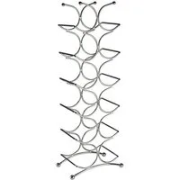 Justinus Flaschenregal LIFESTYLE, für bis zu 12 Flaschen, Silbergrau, Metall, B 15 x H 69 x T 25 cm, Freistehend