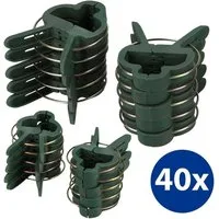 mumbi Gartenpflege-Set Gartenpflege-Set 40x Mix Pflanzenclips Klein Pflanzenklammern Groß