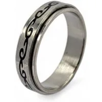 Eyecatcher Fingerring Anti Stress Fidget Ring drehbar Tribal Muster modern Anxiety Ring