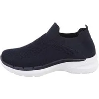 Ital-Design Damen Low-Top Freizeit Sneaker (85379411) Flach Sneakers Low in Dunkelblau