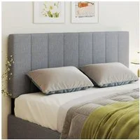 HOMCOM Kopfteil höhenverstellbar, mit Leinenoptik, (Bettkopfteil, 1 St., Polsterkopfteil für Bett), für Schlafzimmer, Grau