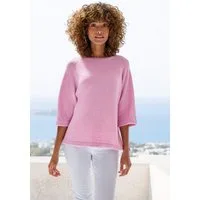 Vivance Kurzarmpullover mit weiten Ärmeln, lockere Passform, Strickpullover, Basic, casual