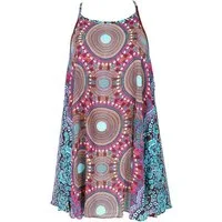 Guru-Shop Midikleid Boho Dashiki Minikleid, Trägerkleid,.. alternative Bekleidung