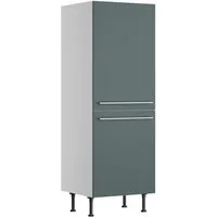 KOCHSTATION Midischrank KS-Bern2 Breite 60 cm, Höhe 176,6 cm, 2 Türen verlascht, 3 Einlegeböden
