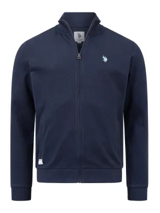 U.S. Polo Assn. Herren Sweatjacke mit Stehkragen aus 100 % Baumwolle