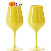 Doimoflair Weinglas DoimoFlair Weingläser aus Kunststoff bruchsicher Plastik, 2-tlg.