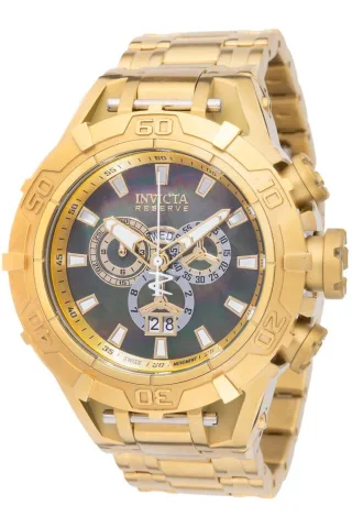 Invicta Reserve 49348 Herrenarmbanduhr - Quartz Uhrwerk - Edelstahl mit Perlmuttzifferblatt - 54,0 mm