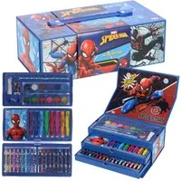 Spiderman Malstift 42 tlg. Spiderman Malkoffer Buntstifte Filzstifte Malfarben Stifte, (42-tlg)