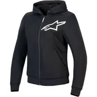 Alpinestars Motorradjacke Alpinestars Stella Chrome V2 Sport Hoodie Schwarz / Weiss Damen motorradjacke für damen