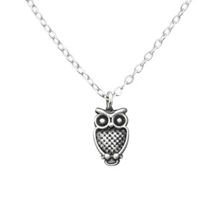 Eulen Halskette aus 925 Silber