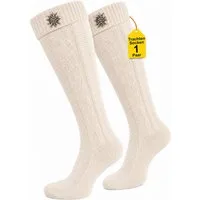 German Wear Trachtensocken GW200 1xPaar AMZ Trachtensocken Trachtenstrümpfe Zopfmuster 40cm