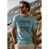 Man's World T-Shirt Kurzarm, lässige Passform, mit coolem Print, Rundhalsausschnitt