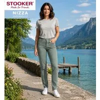 STOOKER WOMEN Tapered-fit-Jeans STOOKER NIZZA, Chinoise Green, Tapered Fit Style Jeans, DAMEN