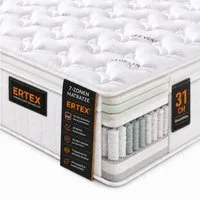Taschenfederkernmatratze ERTEX Hotel30 Federkernmatratze 7-Zonen Matratze Tonnentaschenkern H3, Ertex, 30 cm hoch, (1 Teilig), Orthopädisch, Aloe Vera Bezug, 7 Zonen Komfort