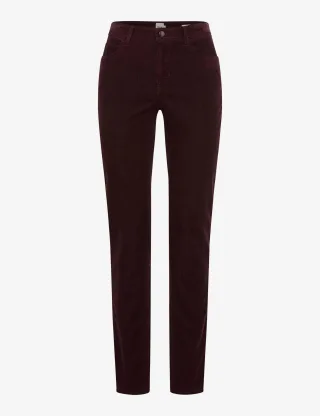 Brax Damen Cordhose Style MARY BLACKBERRY VIOLET, dunkles lila, Gr. 44K