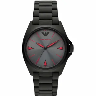Emporio Armani Herrenuhr Quartz Silber Schwarz