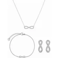 Brise Schmuck Schmuckset Schmuckset Damen Infinity Edelstahl Halskette & Armband Gold/Silber (Schmuckset, 1 Armband, 1 Halskette), Infinity Schmuckset, verstellbar, hautfreundlich und rostfrei