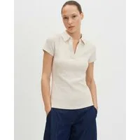 someday Kurzarmshirt Kleoh Polo aus Jersey mit Polokragen Mit Polokragen und softer Rippenstruktur
