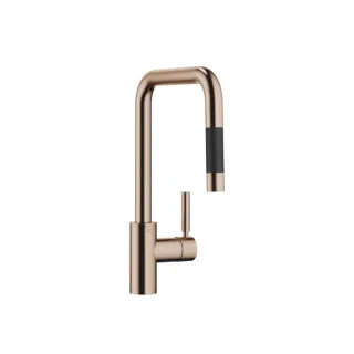 Dornbracht META Square Pull-down Küchenarmatur 33870861-42 herausziehbar, mit Brausefunktion, Ausladung 240mm, Bronze gebürstet