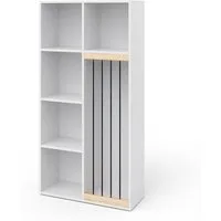 Vicco Bücherregal Marvin, Weiß, 72 x 143 cm, 1-tlg.