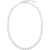 Heideman Collier Perlenkette No. 8 silberfarben glanzmatt (keine Angabe, inkl. Geschenkverpackung), Collier mit Perlen weiß oder farbig