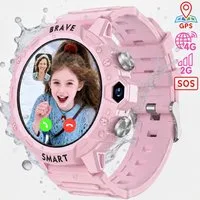 Vashoy Kinder Smartwatch 4G – mit HD-Videoanruf, KI-Echtzeitortung Smartwatch (4 cm/1.38 Zoll, RTOS) Spar-Set, 1-tlg., SOS-Notruf, IP67 wasserdicht, geschlossenes System ohne App-Store, für Jungen und Mädchen im Alter von 5 bis 16 Jahren