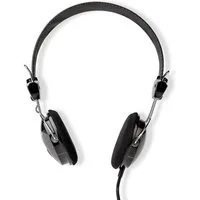 Nedis HPWD1104BK Over-Ear-Kopfhörer (AUX-In, 40-mm Neodym-Treiber, für komfortables Hören unterwegs, AUX-In, 40-mm Neodym-Treiber, für komfortables Hören unterwegs)