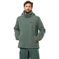 Jack Wolfskin Regenjacke STORMY POINT 2L JKT M mit Kapuze, hoch geschlossener Ausschnitt, atmungsaktiv, wasserdicht