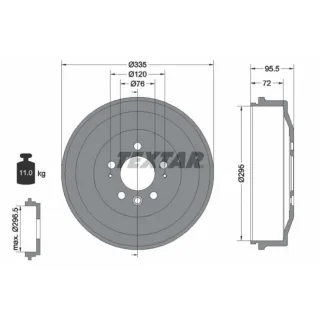 TEXTAR Bremstrommel VW Amarok