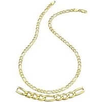 Firetti Kette ohne Anhänger Schmuck Geschenk Silber 925 Halsschmuck Halskette Figarokette, Made in Germany