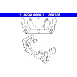 ATE Bremssattelhalter vorne Audi A4 A6 Seat Exeo