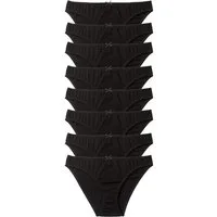 bonprix Slip (Packung, 8-St) klassische Passform, einfarbig, aus Baumwolle, im 8er Pack