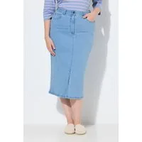 Ulla Popken Jeansrock Jeansrock Saumschlitz Biobaumwolle