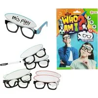 Toi-Toys Spiel Wer Bin Ich? - 6 Brillen + abwischbarer Stift