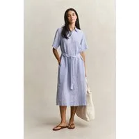Gant Hemdblusenkleid STRIPED LINEN Regular fit mit Bindegürtel