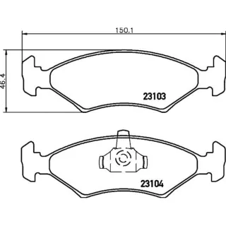Hella Bremsbel?ge vorne Ford Mazda 8DB355008-331
