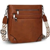 TAN.TOMI Umhängetasche Damen Mittelgroß Schultertasche Mehrere Taschen Crossbody Bag, Mit Verstellbarem Gurt für Schule Arbeit Reisen Ausflug Einkauf
